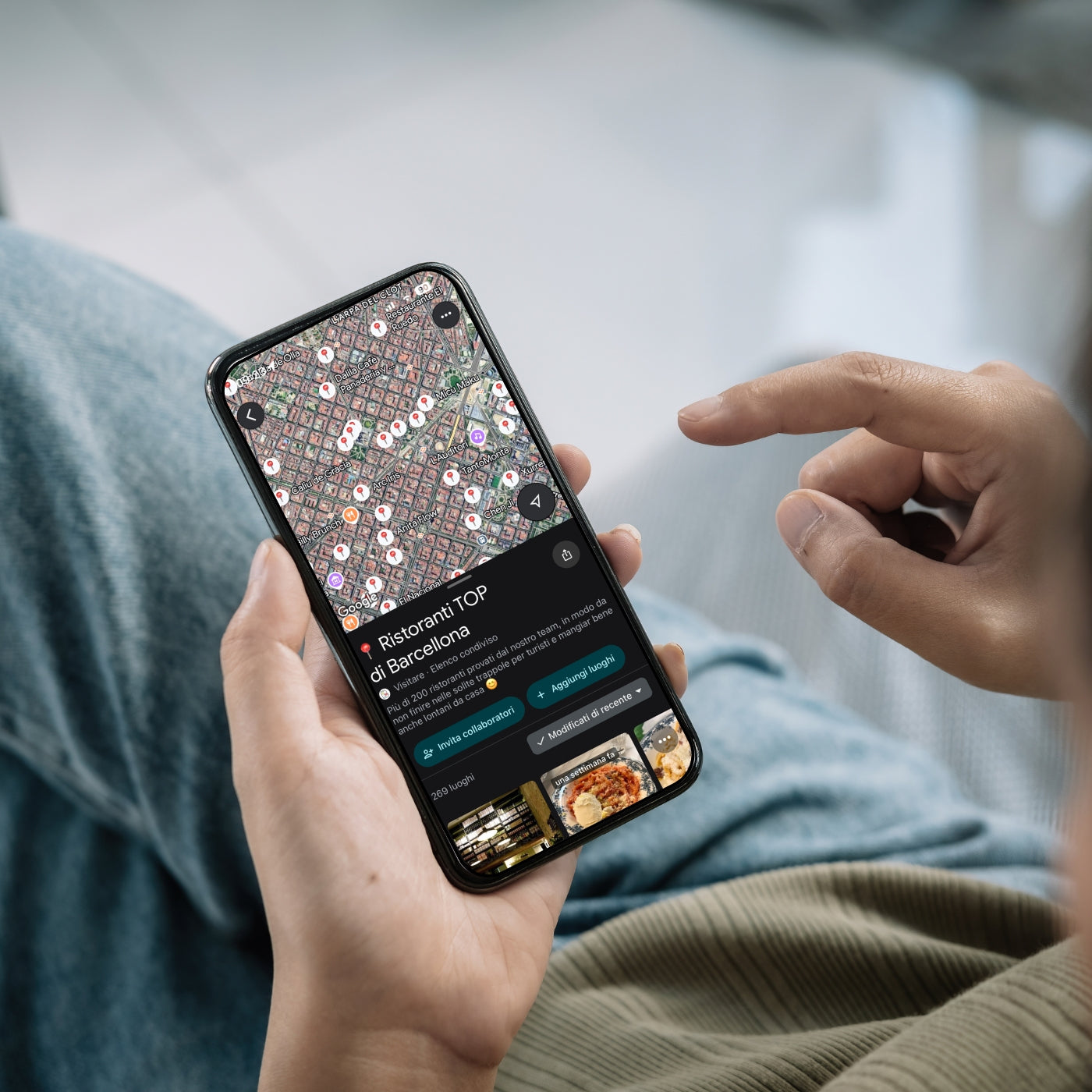 Carte des meilleurs restaurants de Barcelone