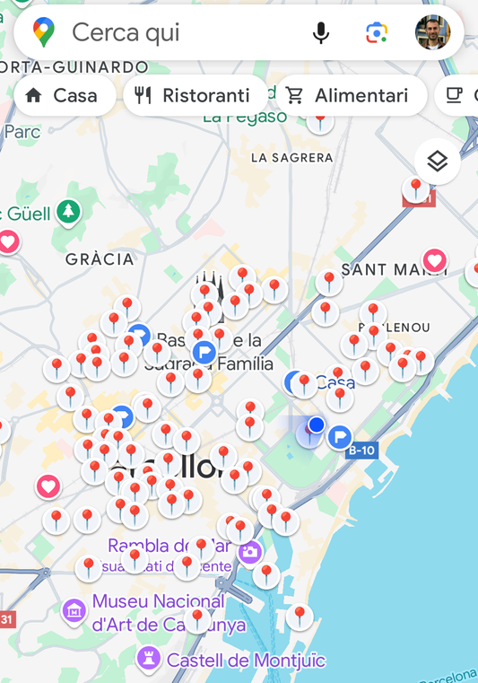 Carte des restaurants sans gluten à Barcelone
